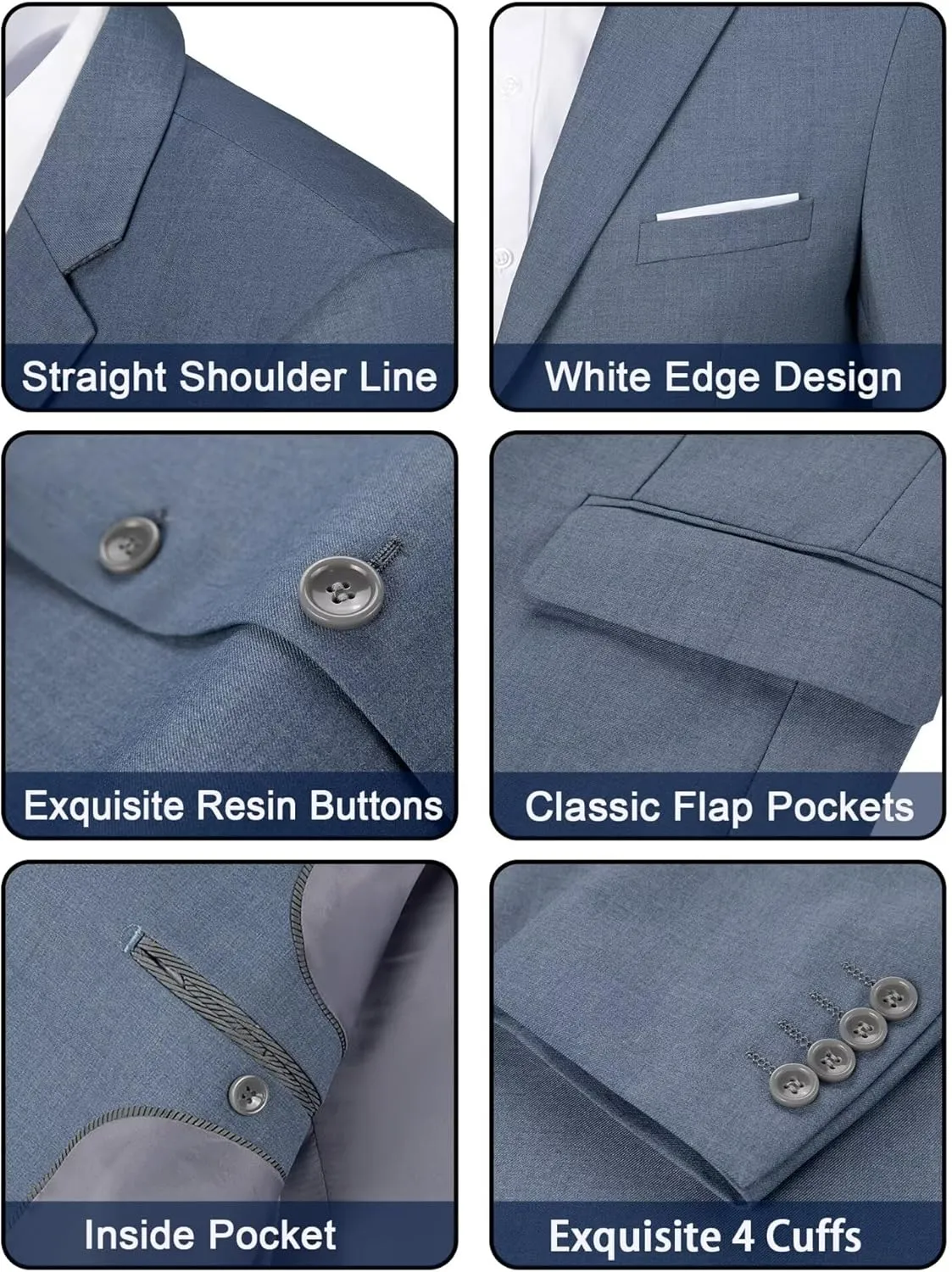 Mens Blazer Sports Coat Slim Fit 2 Button Solid Men's Casual Suit Blazer Jackets