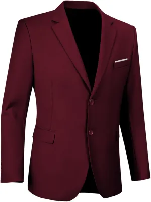 Mens Blazer Sports Coat Slim Fit 2 Button Solid Men's Casual Suit Blazer Jackets