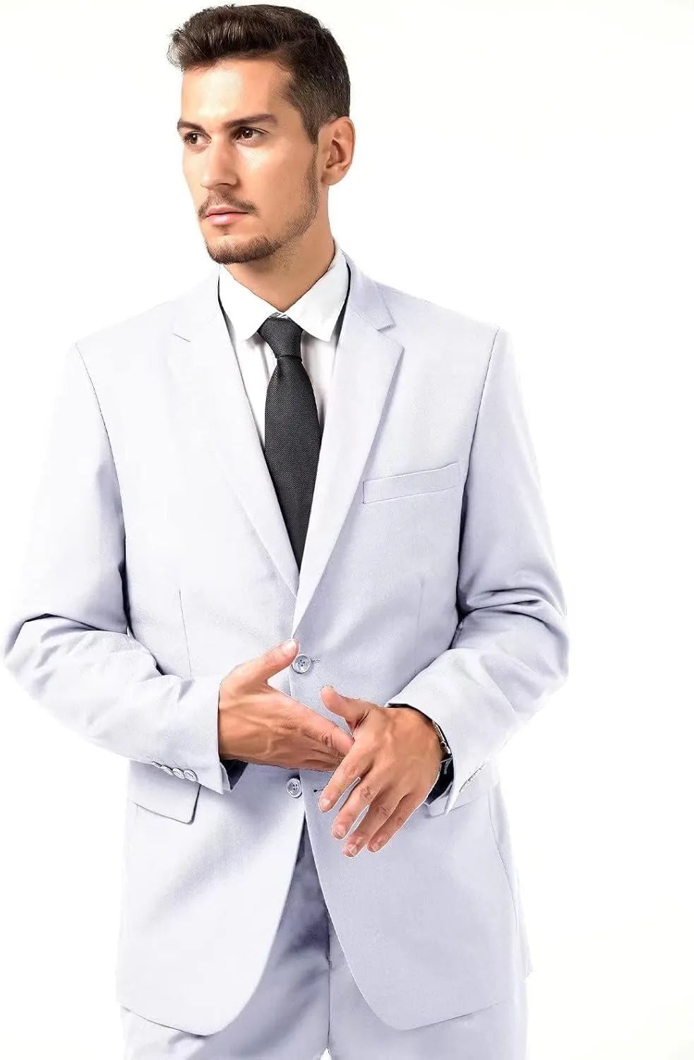 Mens Blazer Sports Coat Slim Fit 2 Button Solid Men's Casual Suit Blazer Jackets