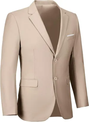 Mens Blazer Sports Coat Slim Fit 2 Button Solid Men's Casual Suit Blazer Jackets