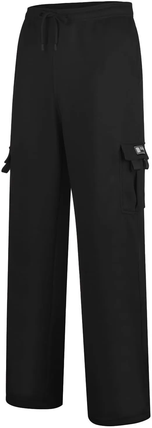 Mens Cargo Pants Casual Joggers Athletic Pants Cotton Loose Straight Sweatpants