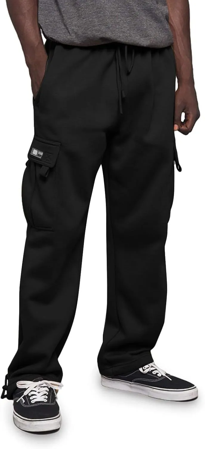 Mens Cargo Pants Casual Joggers Athletic Pants Cotton Loose Straight Sweatpants