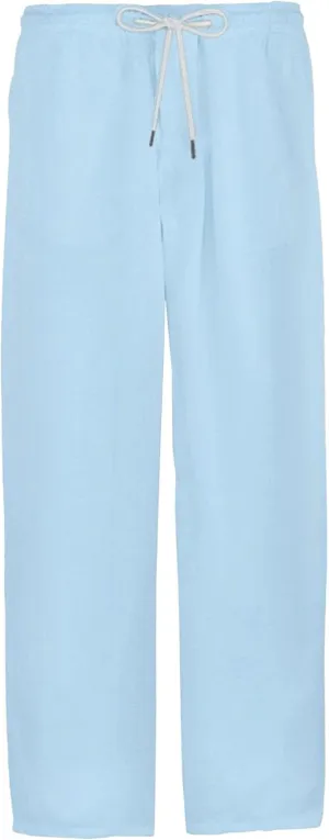 Men's Casual Elastic Waist Pants Lightweight Linen Lounge Trousers Classic Jogger Yoga Loose Chinos