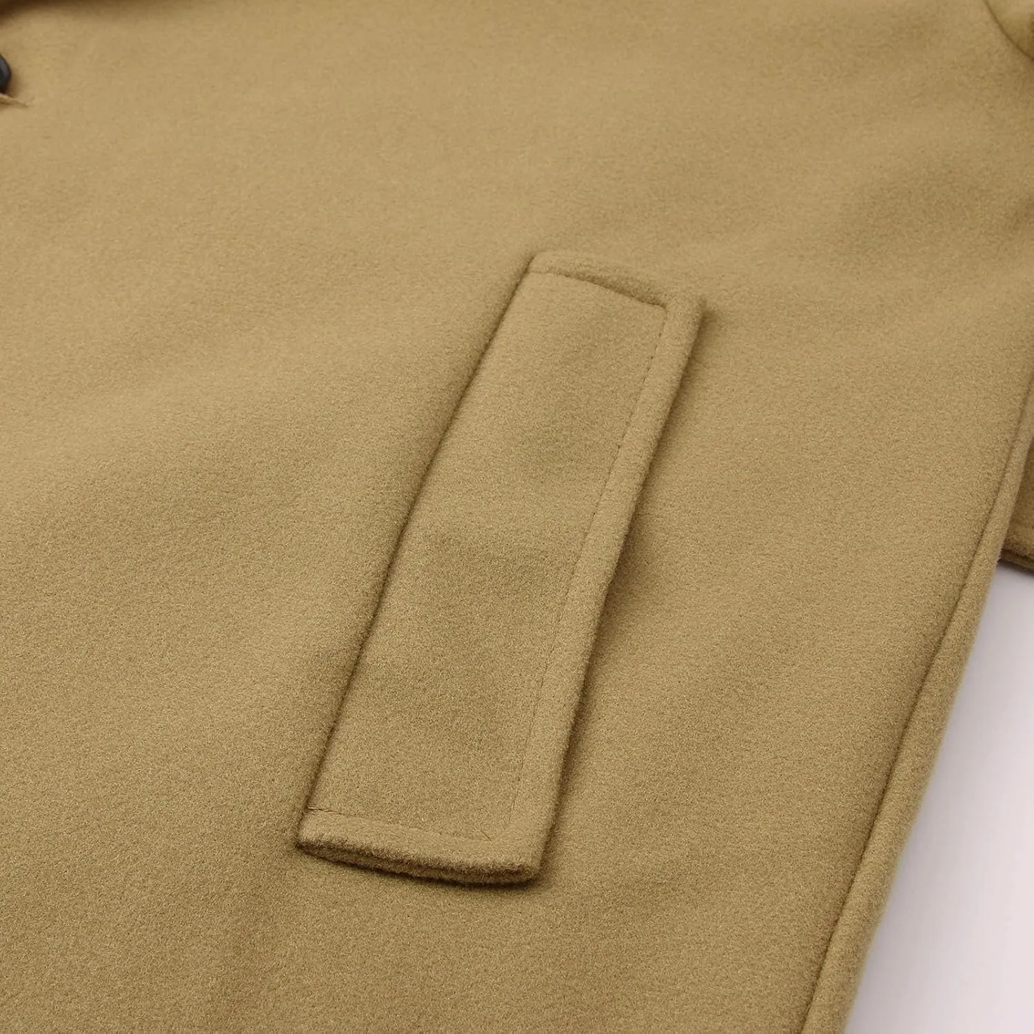 Men's Casual Trench Coat Slim Fit Notched Collar Long Jacket Overcoat Single Breasted Winter Pea Coat Wih Pockets