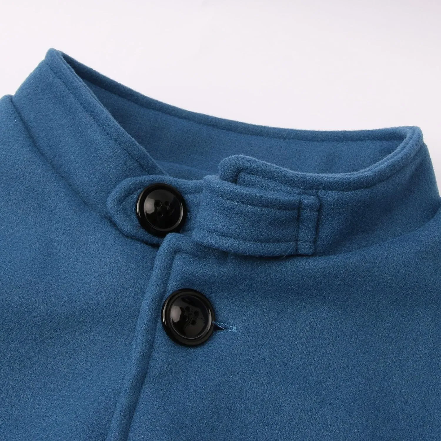 Men's Casual Trench Coat Slim Fit Notched Collar Long Jacket Overcoat Single Breasted Winter Pea Coat Wih Pockets