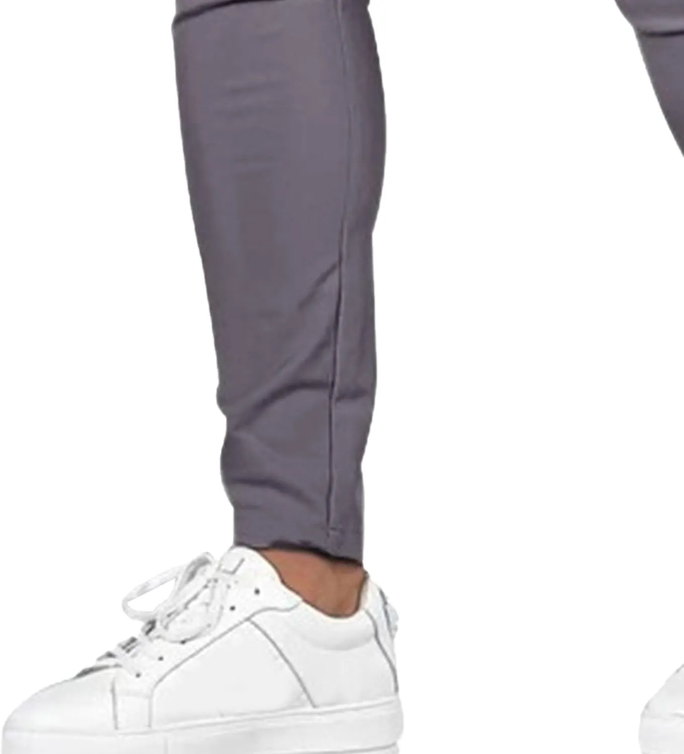Men's Chinos Slim Fit Pants Stretch Skinny Tapered Dress Slack Comfort Casual Solid Workout Trousers