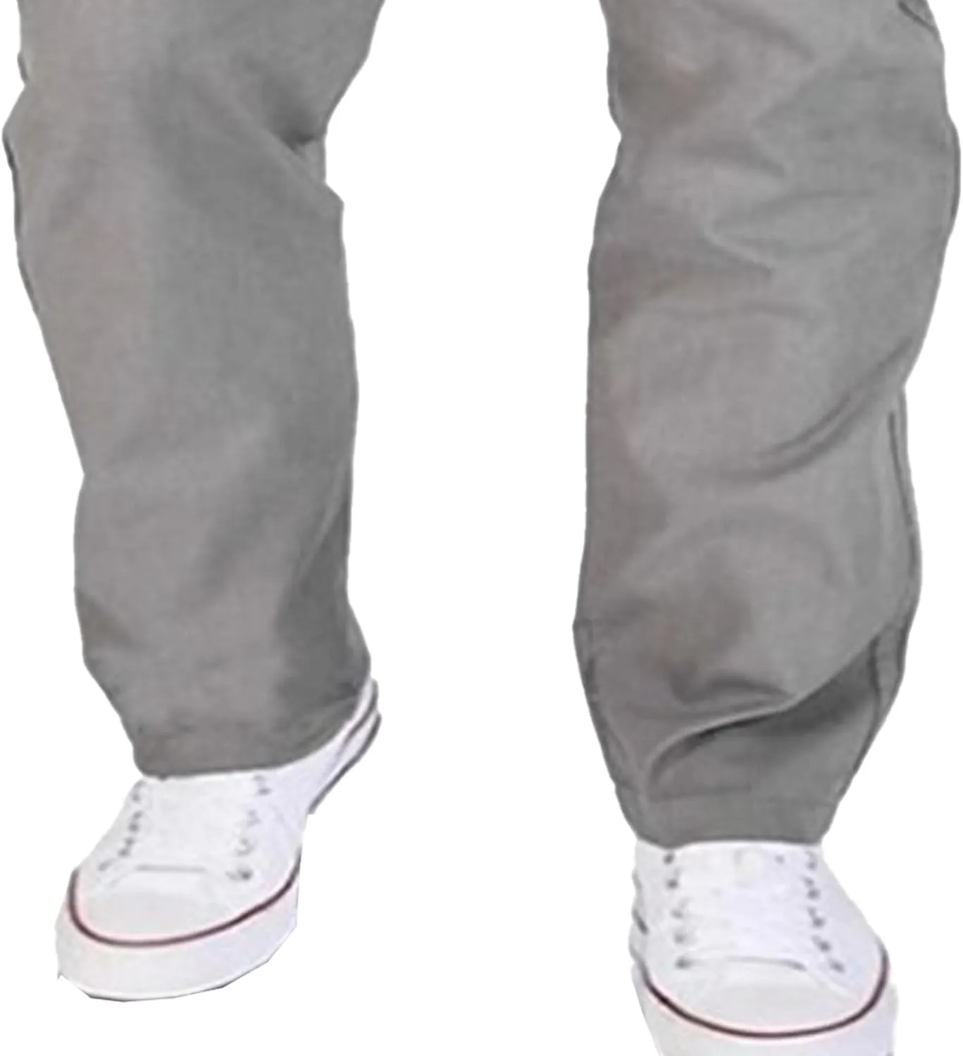 Men's Cotton Linen Baggy Hiking Pants Casual Solid Drawstring Trousers Straight Leg Summer Outdoor Pants