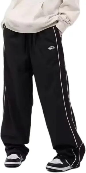 Mens Drawstring Sweatpants Y2k Baggy Track Pants Harajuku Parachute Pants Lightweight Sweatpants