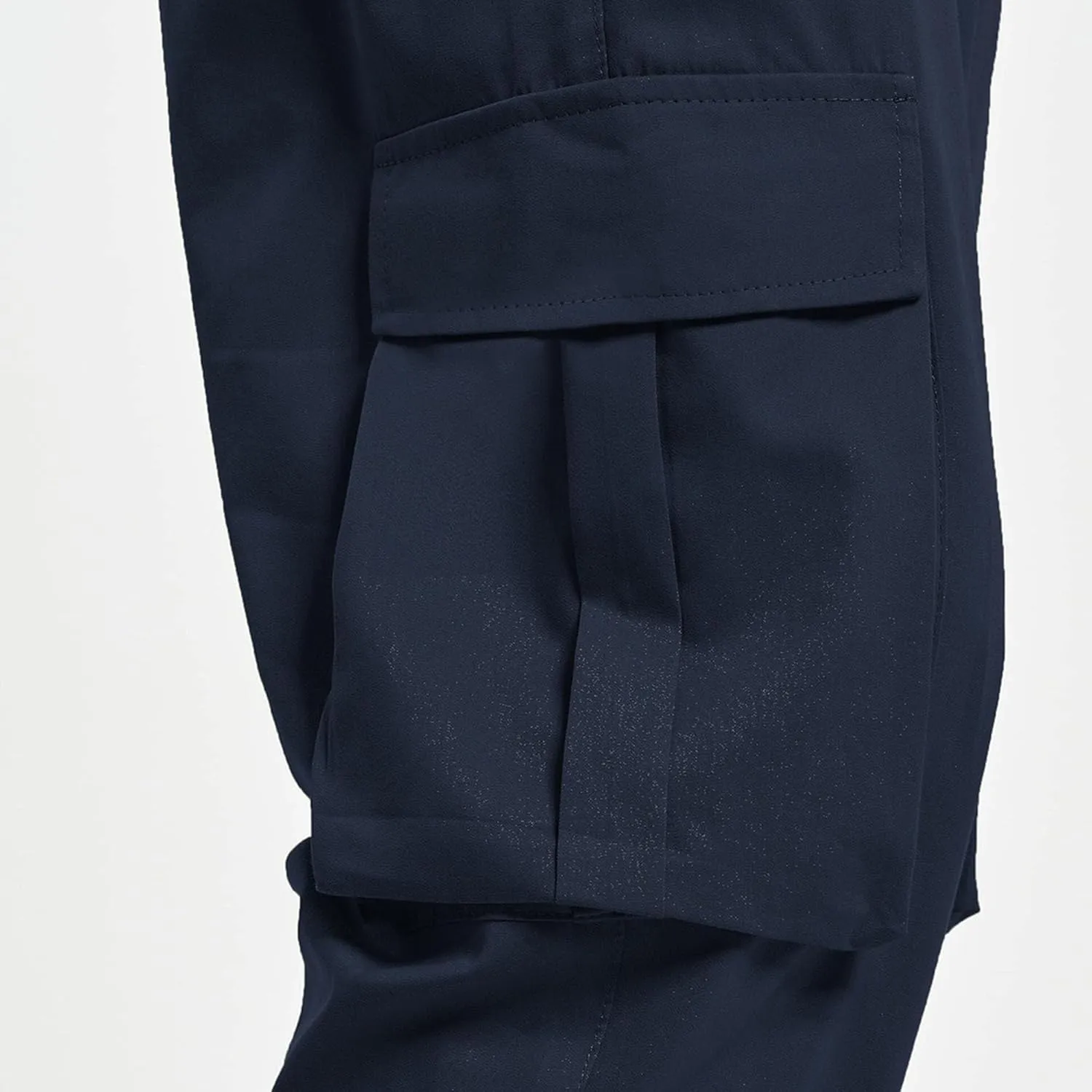 Men's Elastic Waist Straight Leg Cargo Pants Lightweight Baggy Work Trousers Casual Drawstring Solid Summer Pants