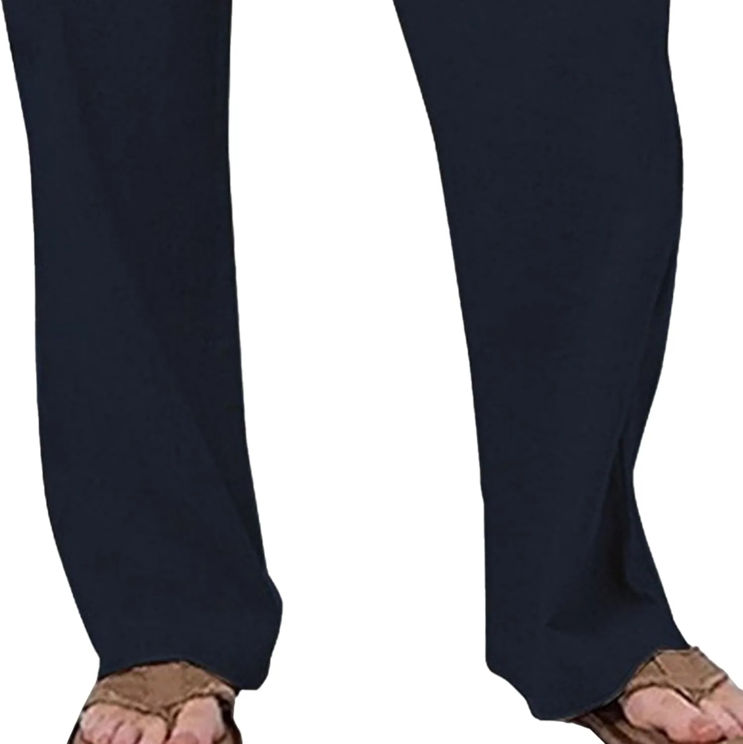 Men's Elatic Waist Baggy Summer Pants Solid Casual Linen Beach Trouser Drawstring Straight Leg Pants