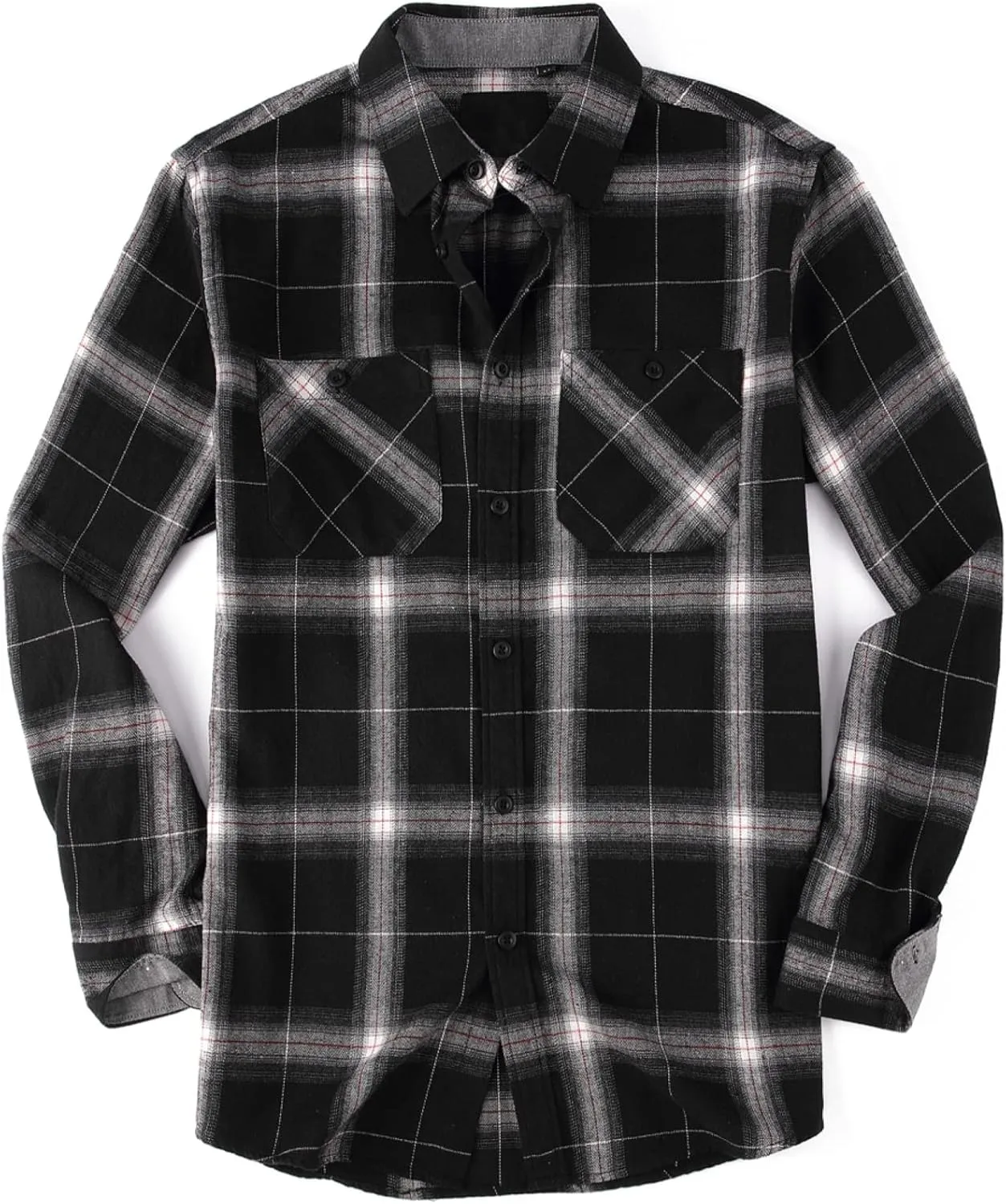 Men??s Flannel Shirts Long Sleeve Casual Button Down Flannel Plaid Shirts for Men Camp Hiking