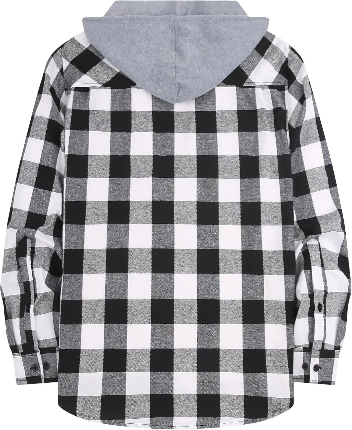 Mens Flannel Shirts Long Sleeve, Flannel Hoodie for Men Casual Button Down Shirt Jacket Plaid Work Shirts