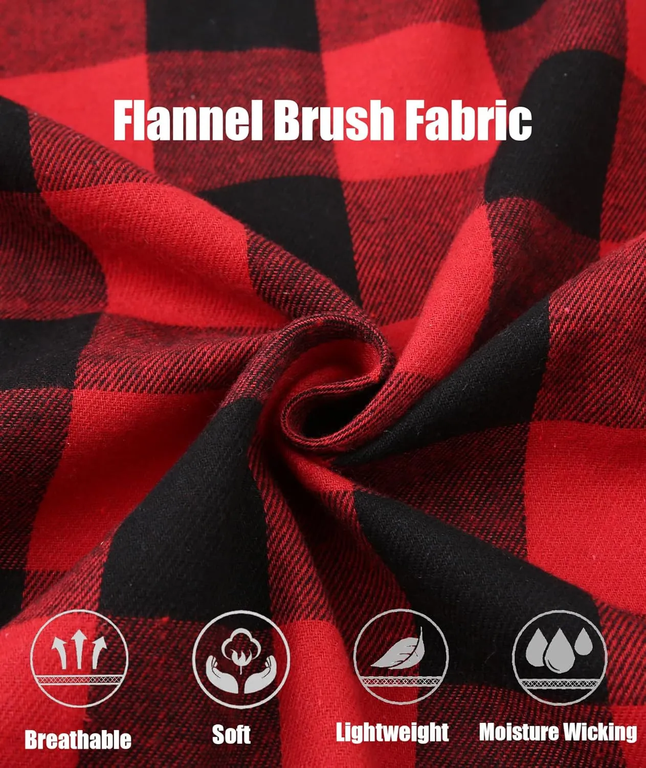 Mens Flannel Shirts Long Sleeve, Flannel Hoodie for Men Casual Button Down Shirt Jacket Plaid Work Shirts