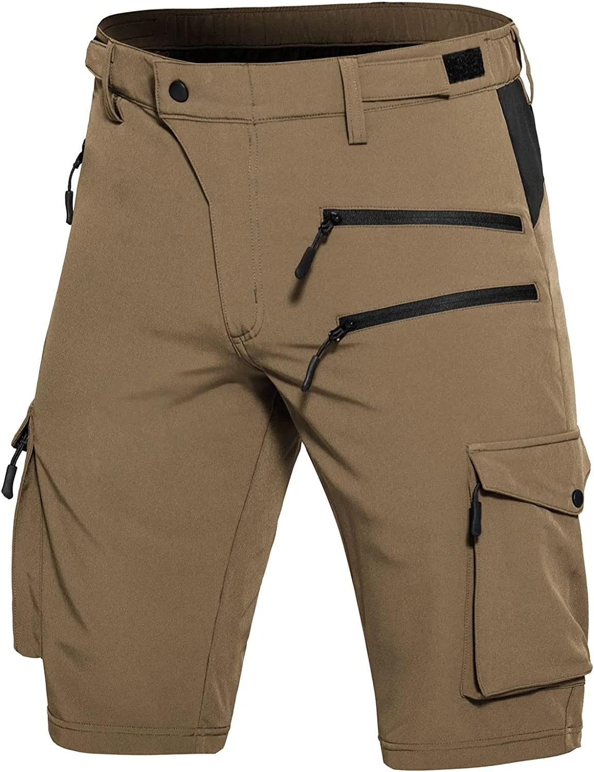 Men's Hiking Cargo Shorts Quick Dry Athletic Shorts with Elastic Waist for Fishing Golf Casual