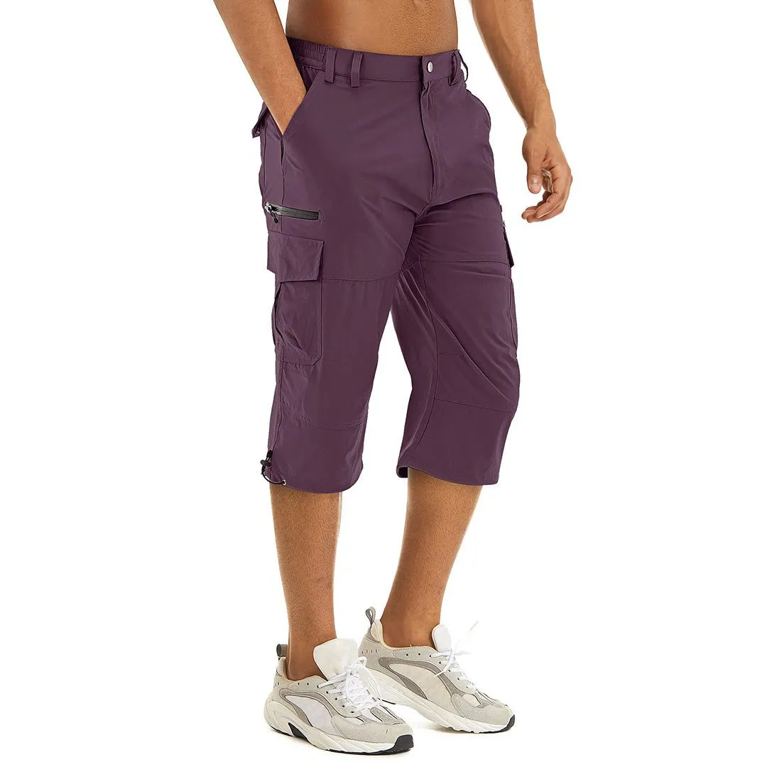 Men's Hiking Shorts 3/4 Quick-Dry Cargo Shorts