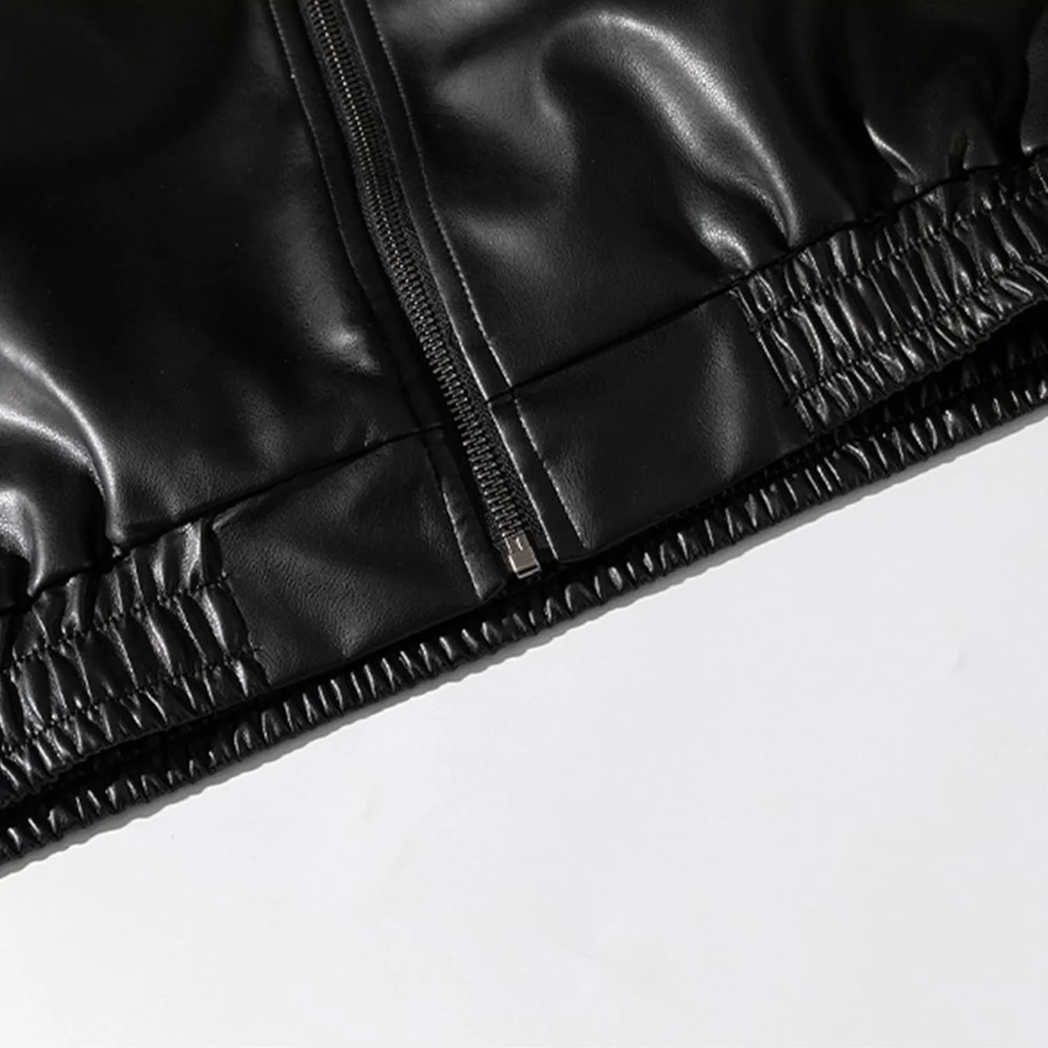 Men's Leather Jacket Male Fashion Moto Biker Jackets Autumn Faux PU Coat Hip Hop Leather Oversize Streetwear