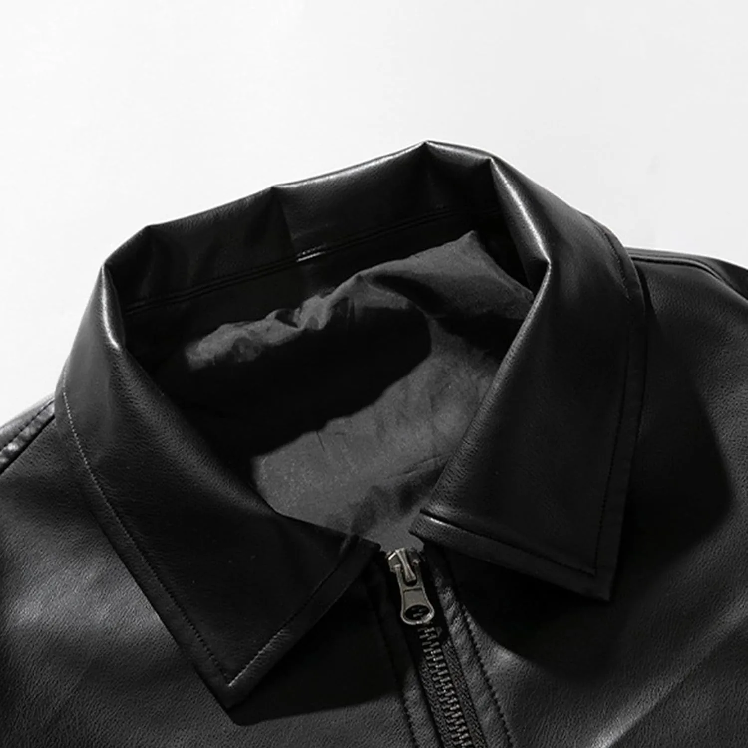 Men's Leather Jacket Male Fashion Moto Biker Jackets Autumn Faux PU Coat Hip Hop Leather Oversize Streetwear