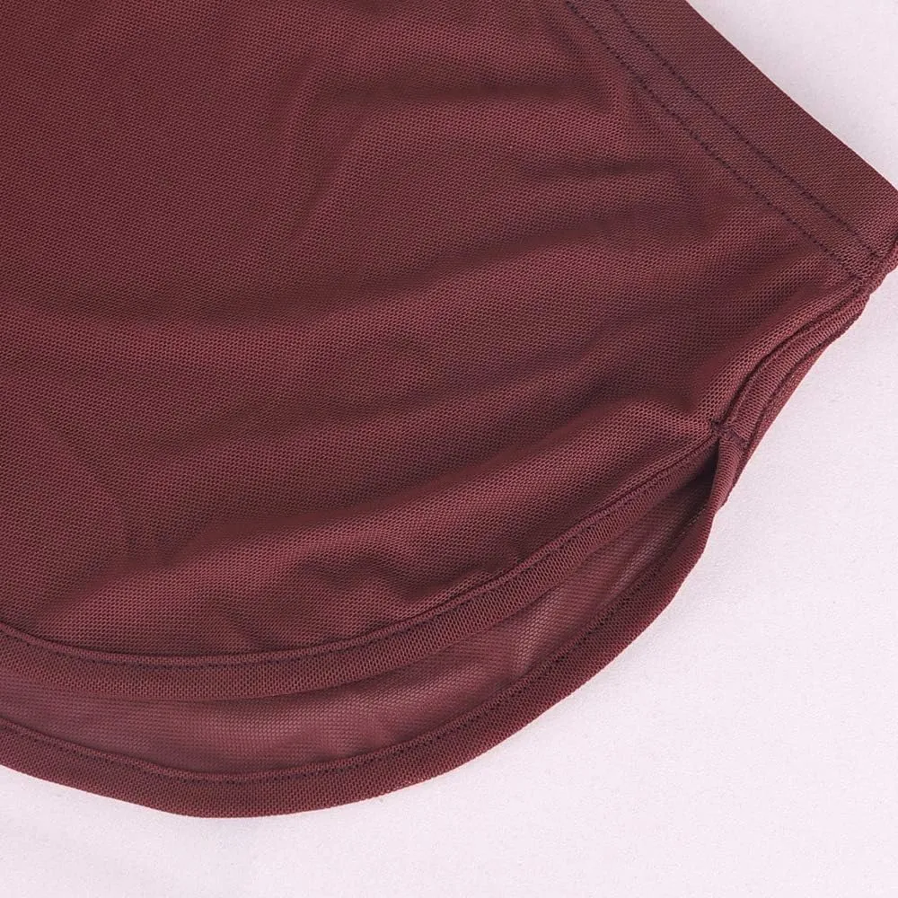 Mens Mesh Shorts See Through with Large Split Sides Active Boxers Underwear