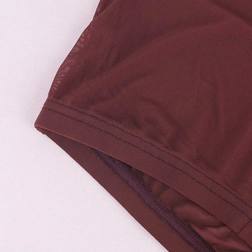 Mens Mesh Shorts See Through with Large Split Sides Active Boxers Underwear
