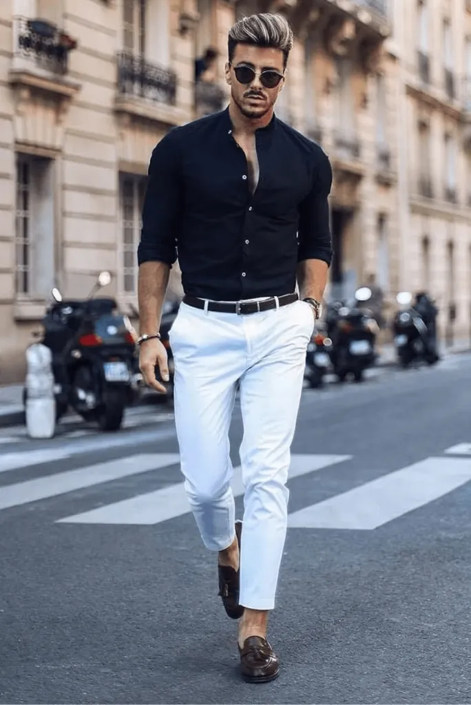 Men's Office Outfit Elegant Shirt And Trouser Party Wear Shirt Wedding shirt and Pants Gift For Him