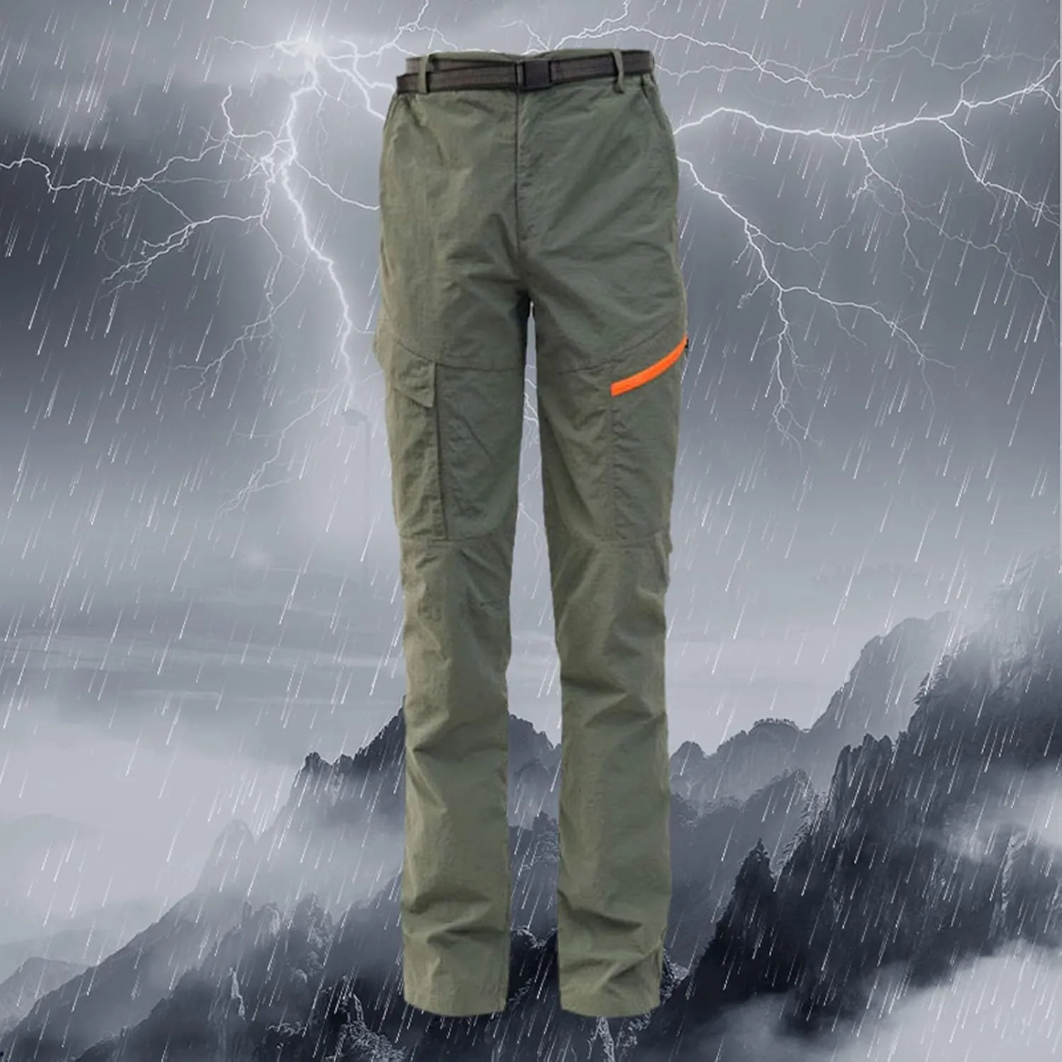 Mens Outdoor Sports Quick Dry Sweatpants Military Casual Versatile Trouser Windproof and Rainproof Mountain Climbing Overalls