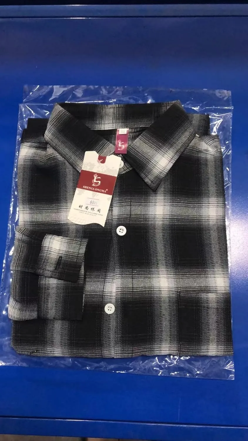 Mens Plaid Shirt Long Sleeve Button Down Lapel Collar Coat Casual Loose Jacket with Pockets Fall and Winter