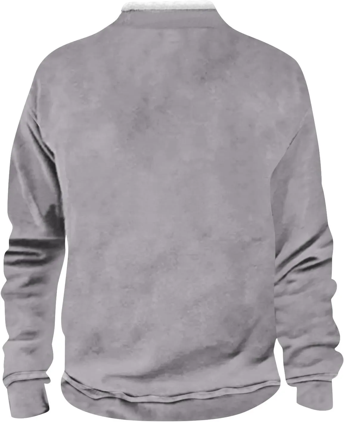 Men's Quarter Zip Sweatshirts Long Sleeve Solid Color Pullover With Fleece Collar Sweater and Pocket, M-5XL