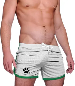Men's Running Shorts Summer Casual Drawstring Beach Shorts Gym Workout Athletic Sports Shorts with Pockets
