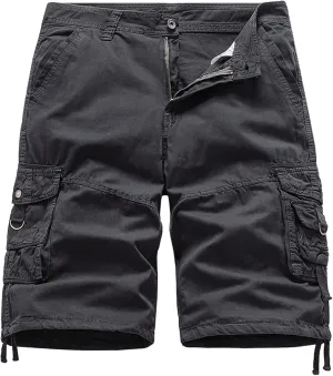Mens Shorts Cargo Relaxed Fit Cargo Shorts Cool Classic Fit Expandable Waistband Hiking Shorts Regular and Big & Tall