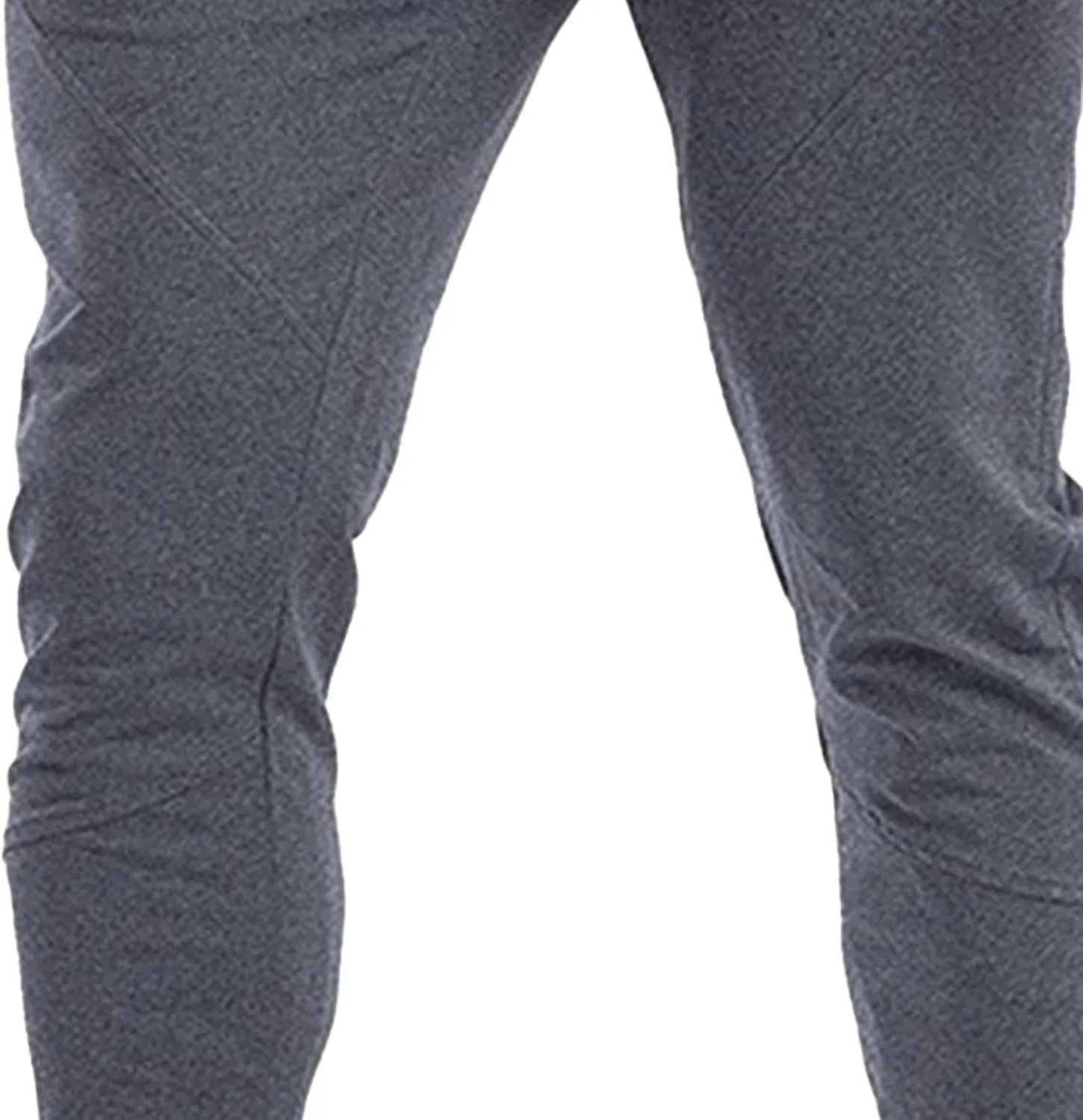 Men's Slim Fit Stretch Solid Hiking Pants Cotton Casual Running Athletic Pants Elastic Waist Zipper Trousers