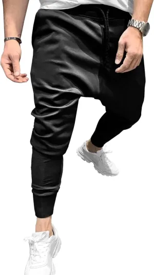 Men's Slim Fit Stretch Srtlish Casual Pants Elastic Waist Hip Hop Outdoor Pants Casual Sweatpants Athletic Trousers