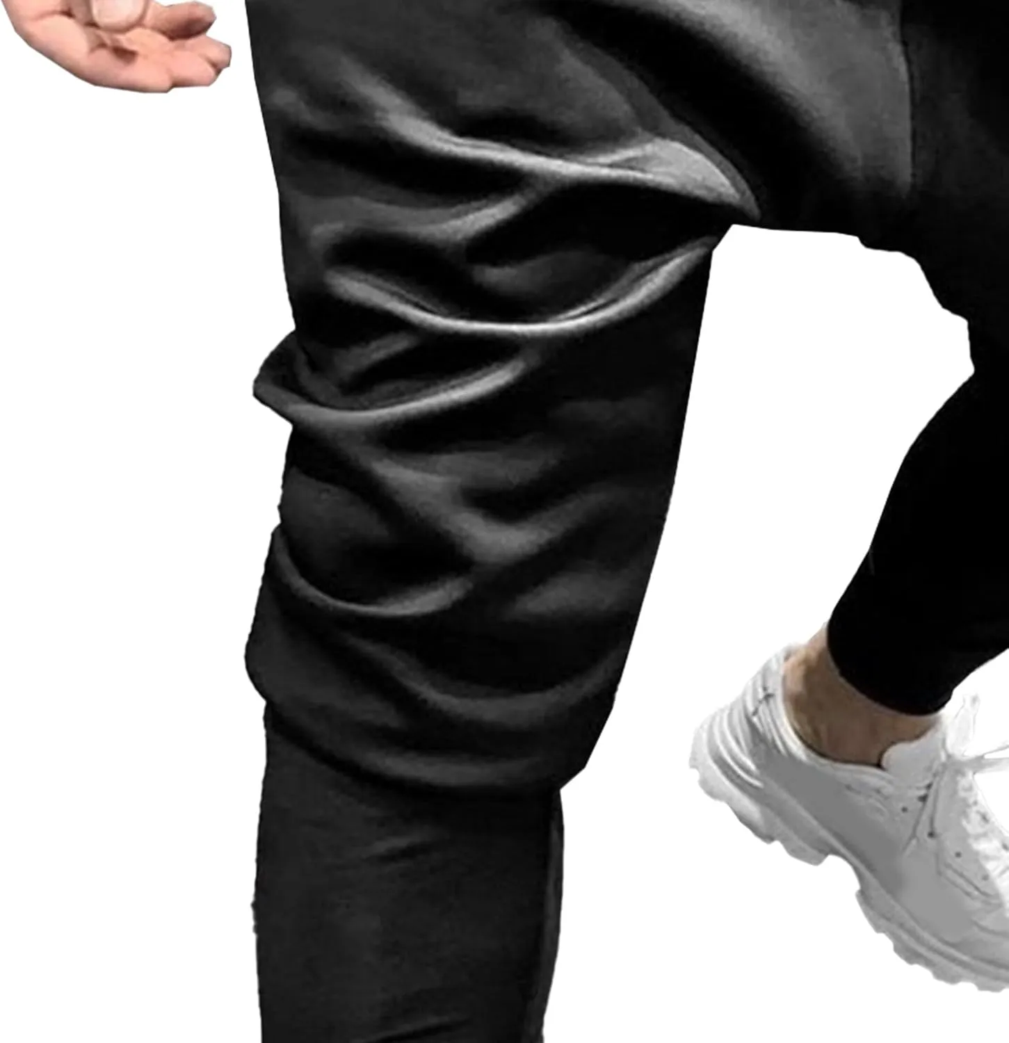 Men's Slim Fit Stretch Srtlish Casual Pants Elastic Waist Hip Hop Outdoor Pants Casual Sweatpants Athletic Trousers