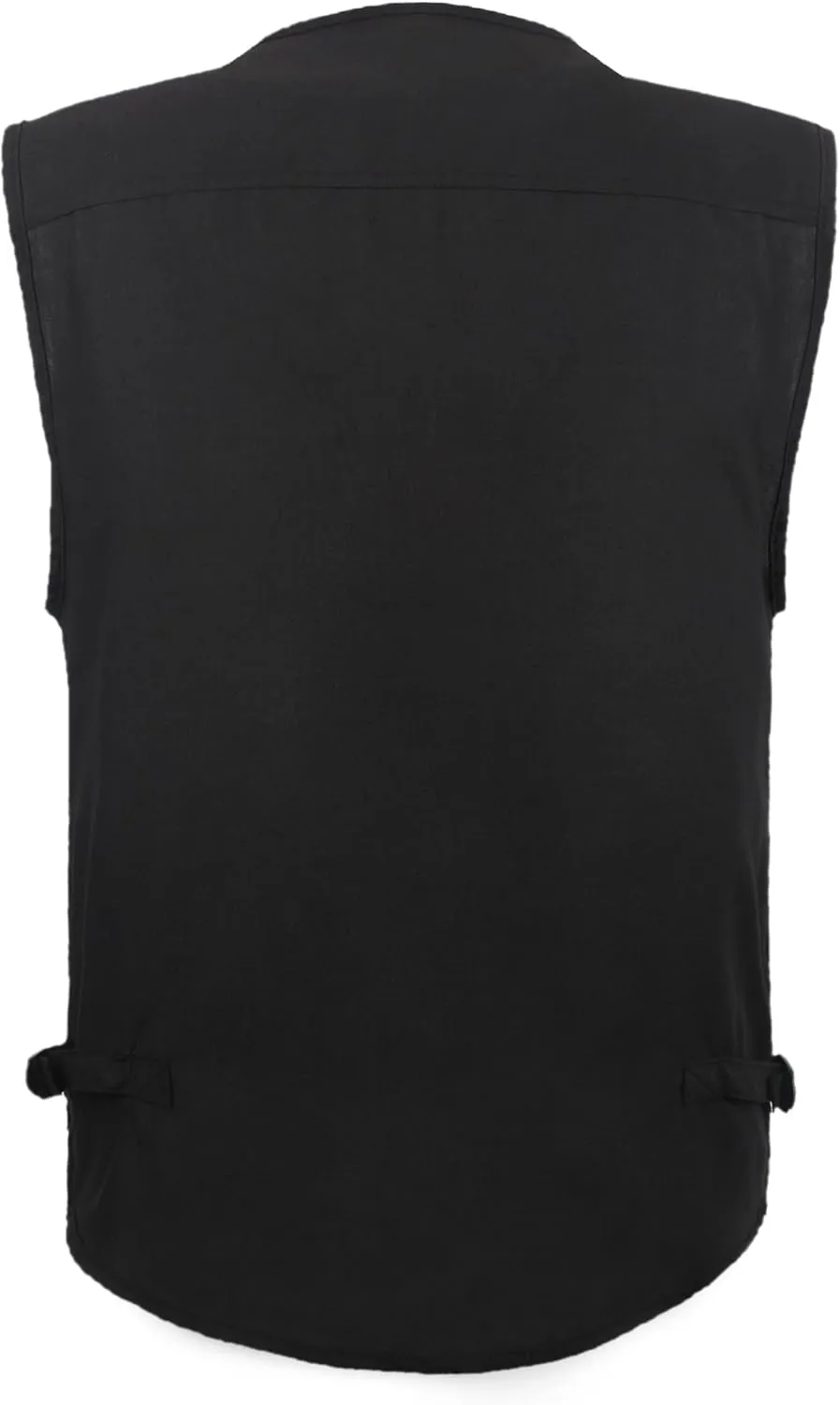 Men's Stone Washed Denim Multi-pocketed Fishing Work Outerwear Vest