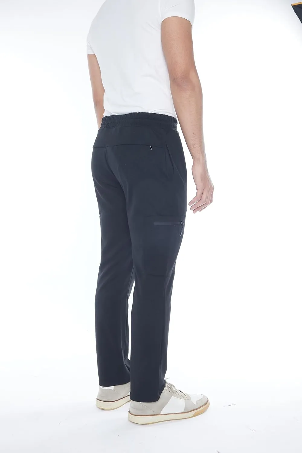 Mens Sweatpants 3-Pack Tech Fleece Cargo Active Athletic Pants with Cargo Zipper Pockets and Drawstring. Sizes: XS to 3XL.
