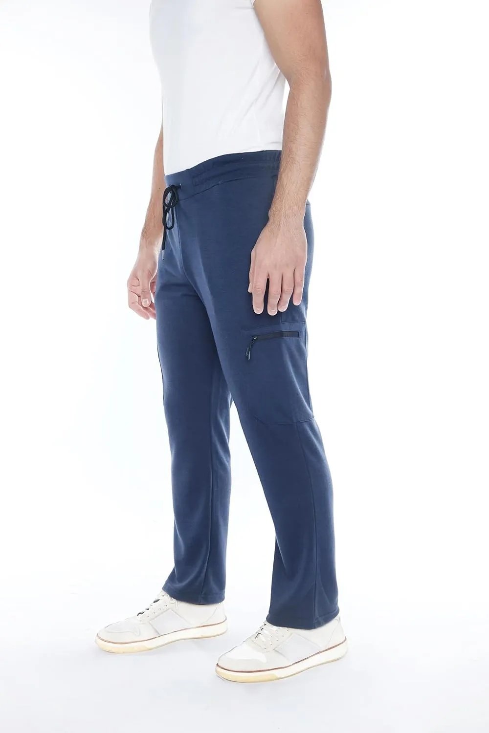 Mens Sweatpants 3-Pack Tech Fleece Cargo Active Athletic Pants with Cargo Zipper Pockets and Drawstring. Sizes: XS to 3XL.