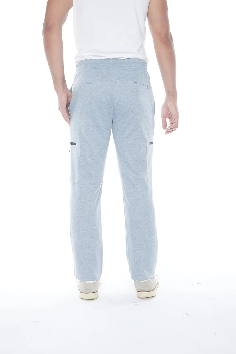 Mens Sweatpants 3-Pack Tech Fleece Cargo Active Athletic Pants with Cargo Zipper Pockets and Drawstring. Sizes: XS to 3XL.