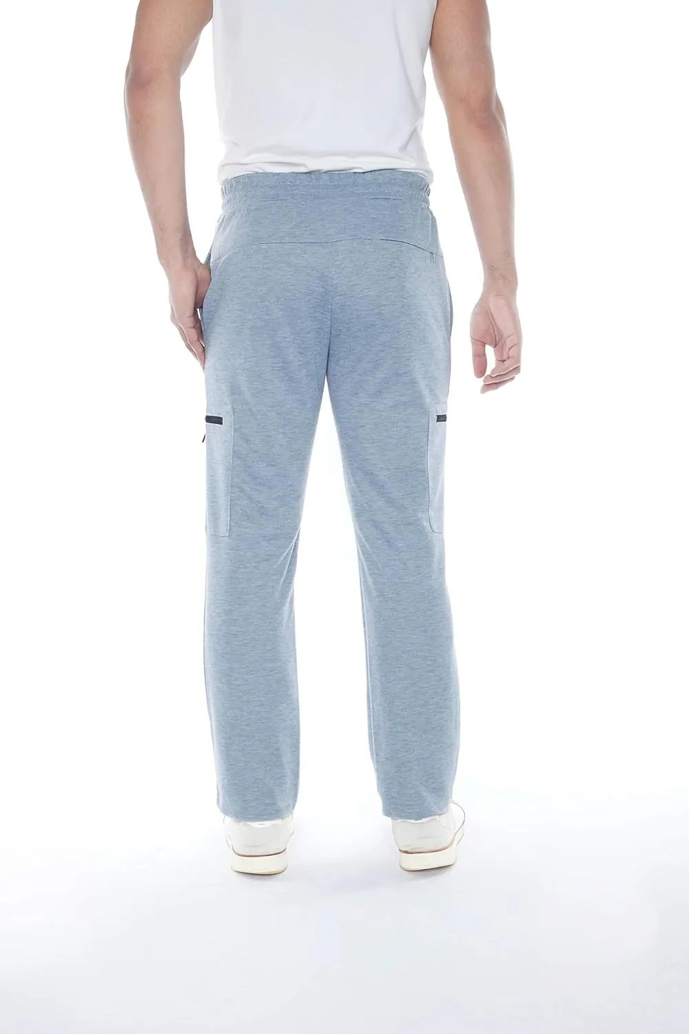Mens Sweatpants 3-Pack Tech Fleece Cargo Active Athletic Pants with Cargo Zipper Pockets and Drawstring. Sizes: XS to 3XL.