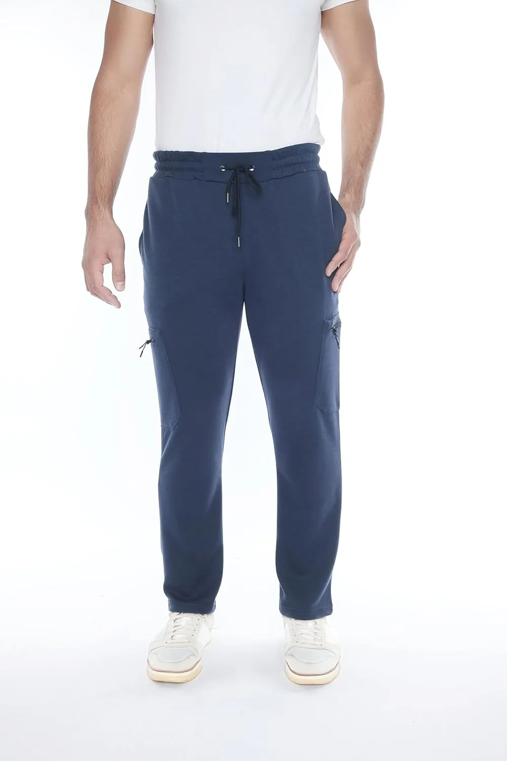 Mens Sweatpants 3-Pack Tech Fleece Cargo Active Athletic Pants with Cargo Zipper Pockets and Drawstring. Sizes: XS to 3XL.