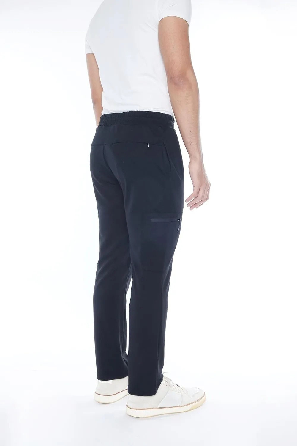Mens Sweatpants 3-Pack Tech Fleece Cargo Active Athletic Pants with Cargo Zipper Pockets and Drawstring. Sizes: XS to 3XL.