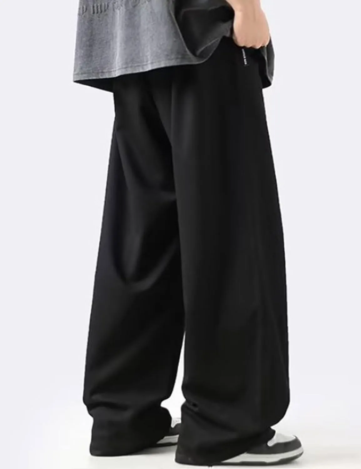 Mens Wide Leg Sweatpants Y2k Baggy Track Pants Loose Yoga Gym Pants Open Bottom Sweatpants for Men
