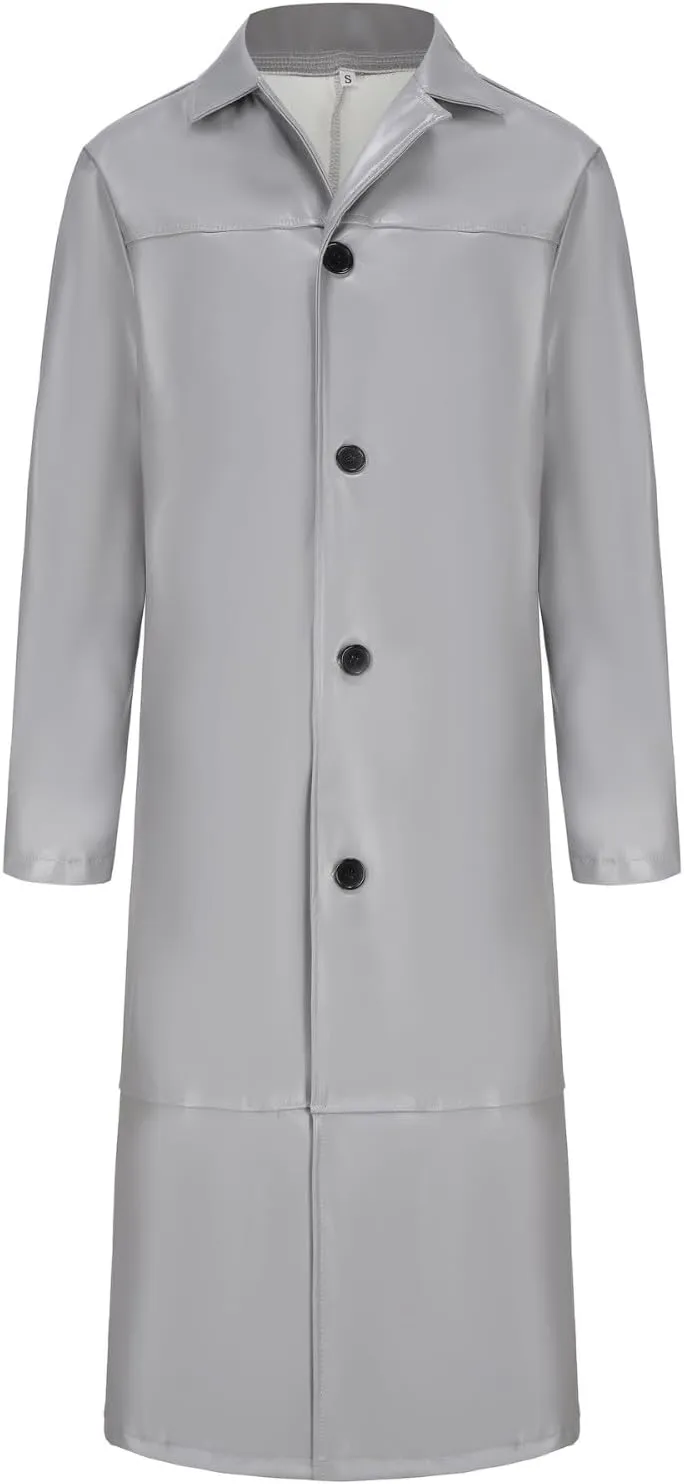 Mens Wool Blend Coat Winter Trench Coats Notched Lapel Collar Single Breasted Overcoat Classic Peacoat With Pockets
