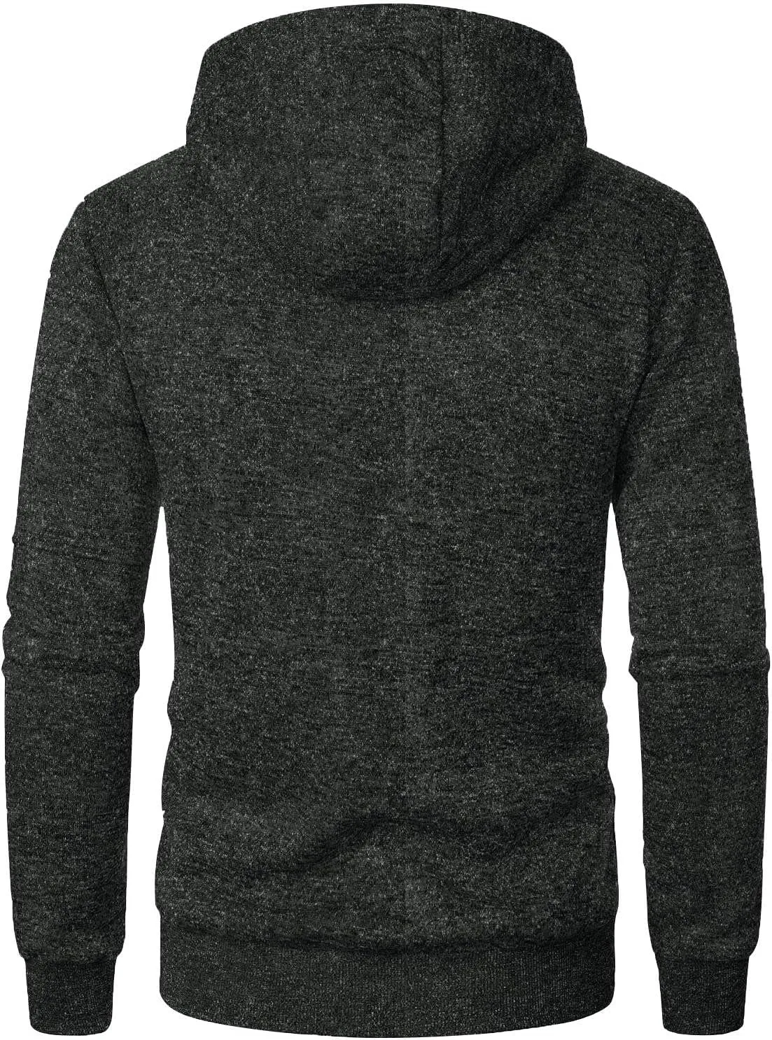 Men's Zip Up Hoodie Thermal Winter Sweatshirt Big and Tall Warm Sweater