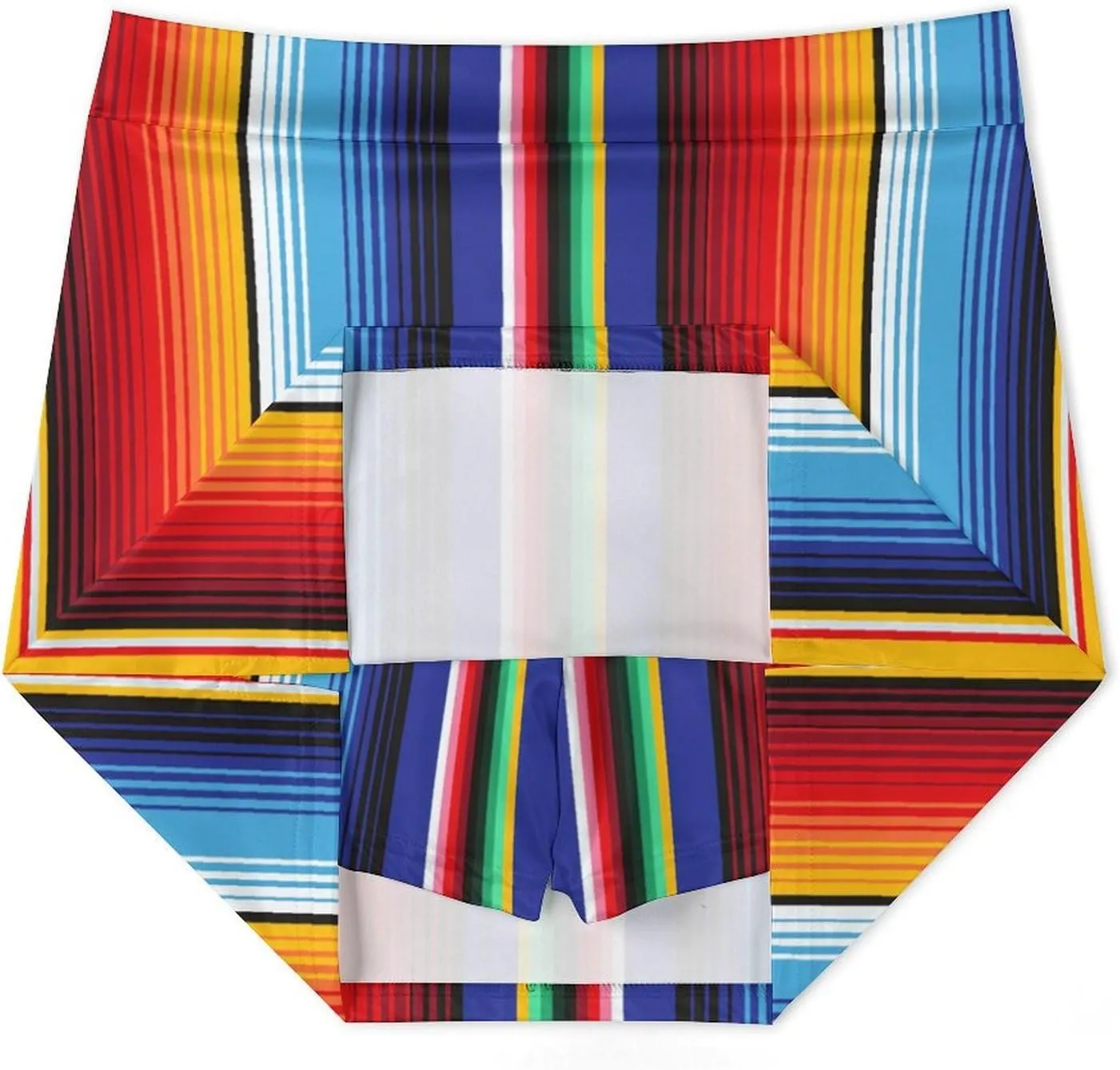 Mexican Stripe Shorts Skirt Women Tenis Skirt Light Proof Trouser Skirts High Waist Single Pocket A Line Sport Skorts