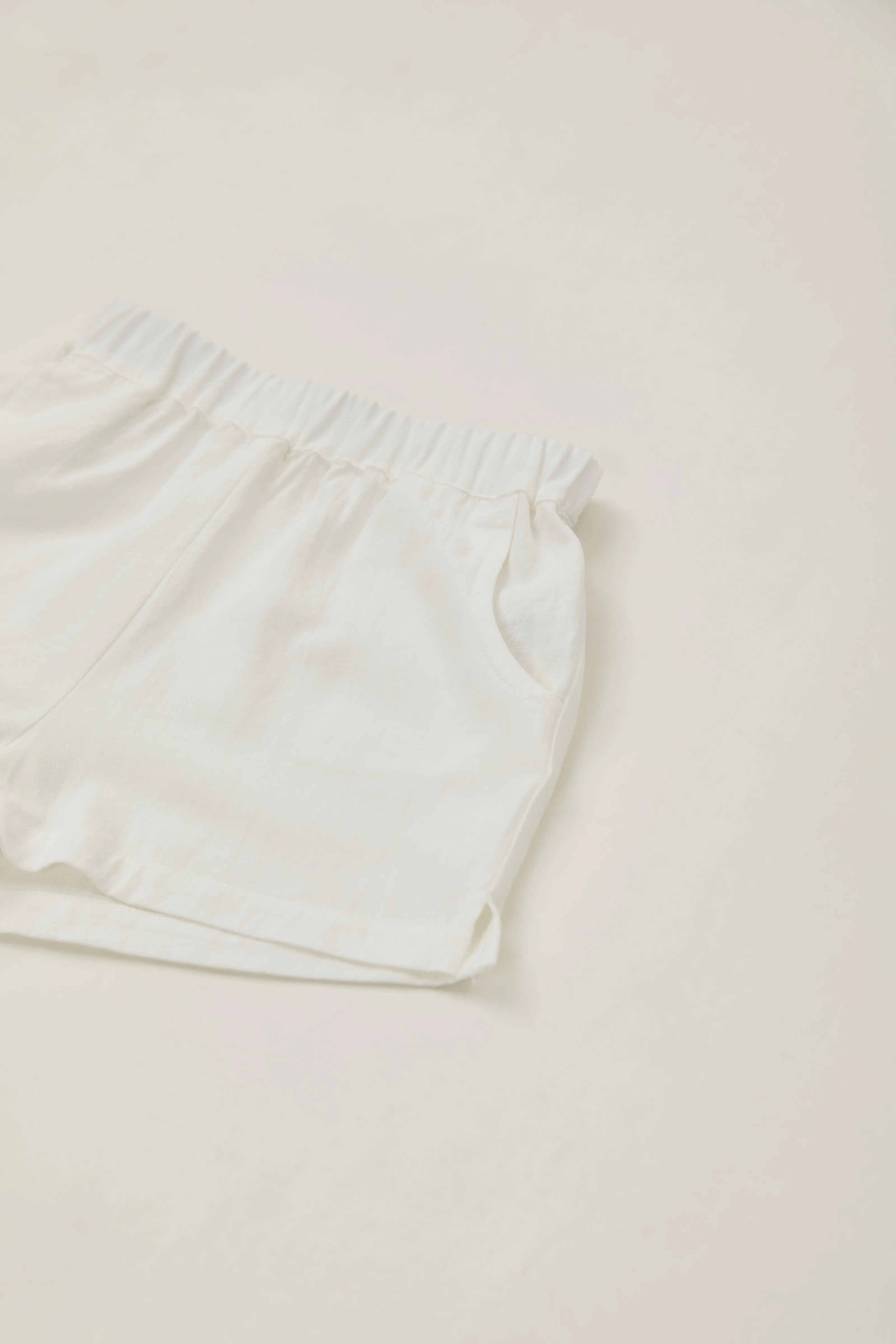 Mini Relaxed Shorts in White