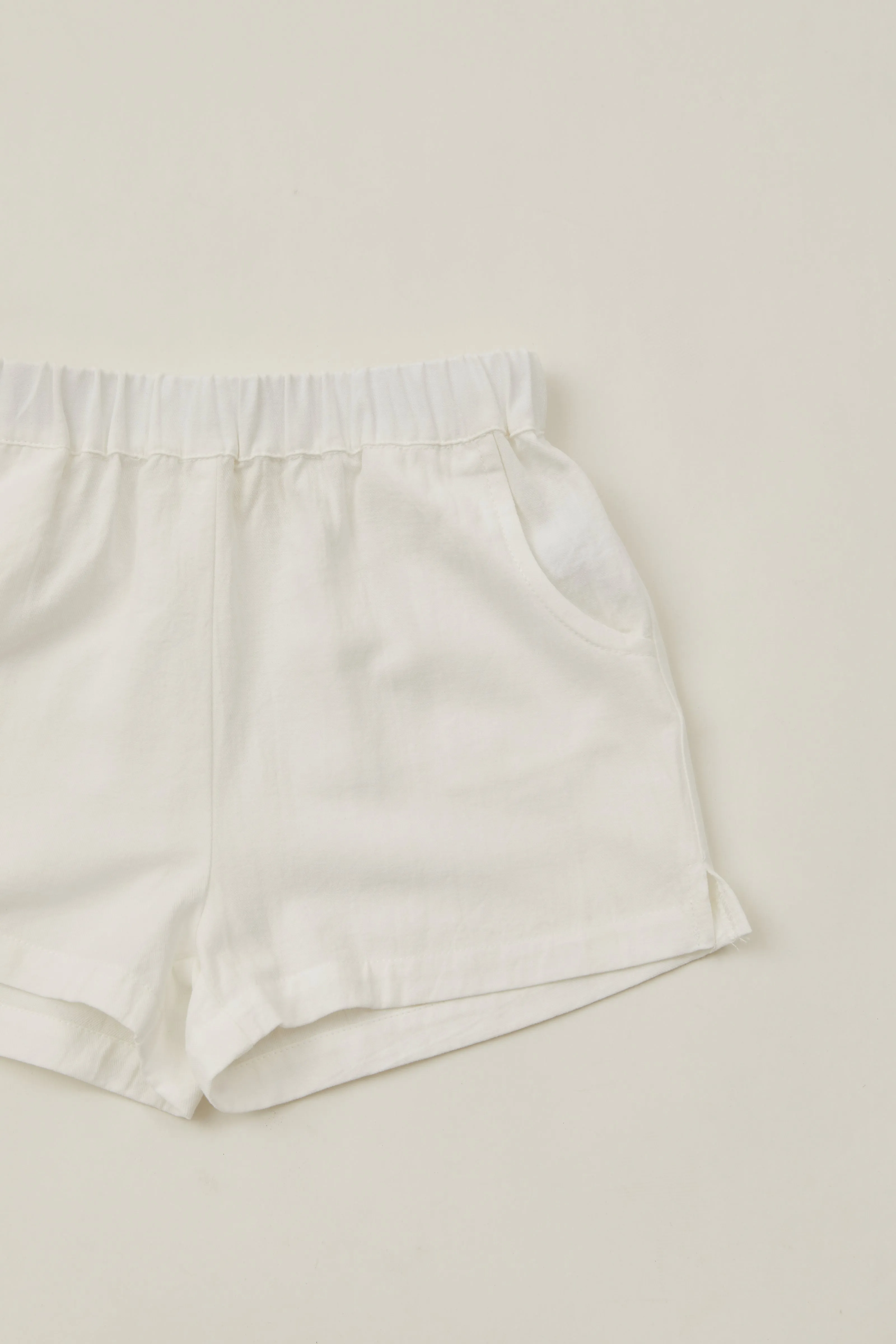 Mini Relaxed Shorts in White