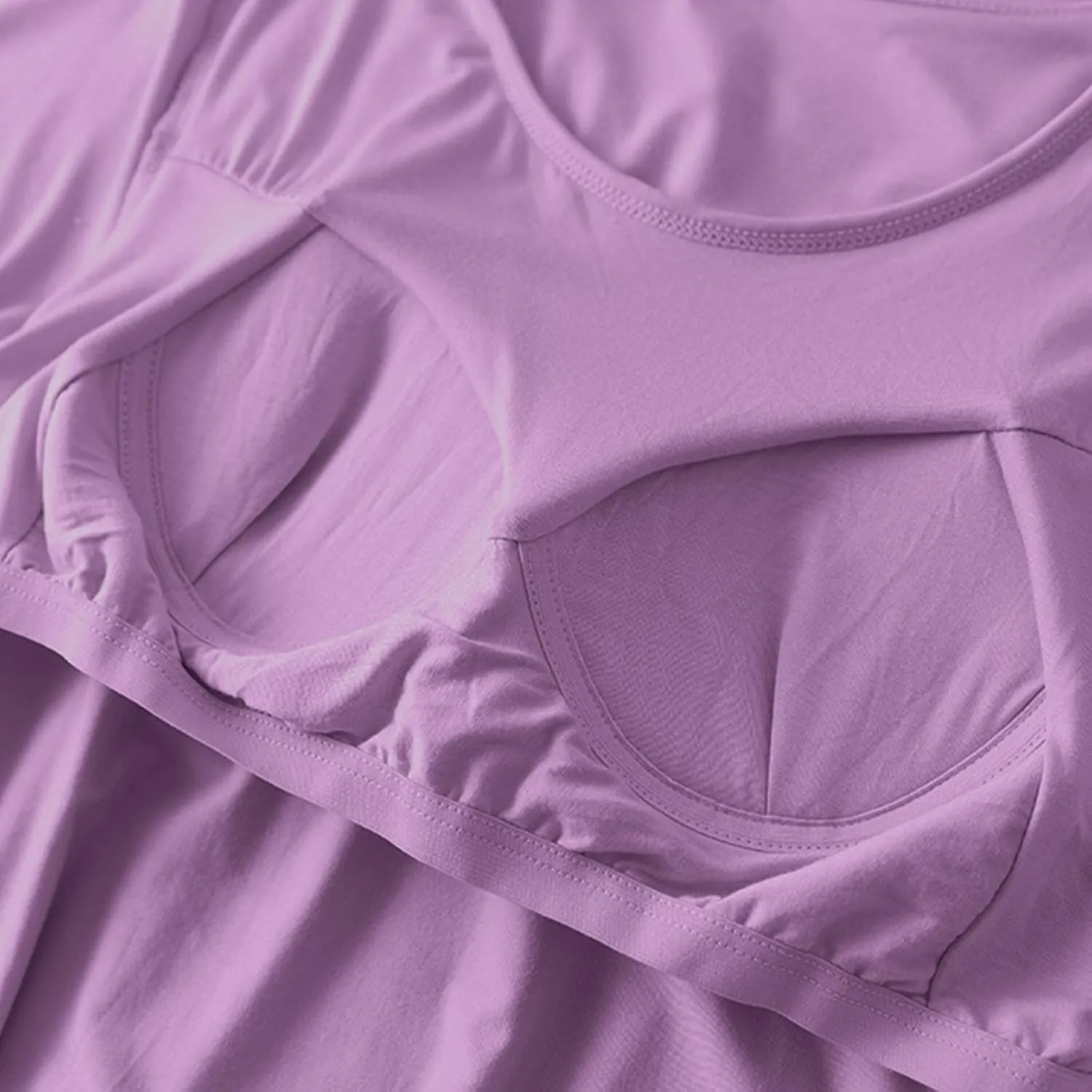 Modal Pajamas with Built In Bra for Women Short Sleeve Sleep Dress Loungewear Soft Nightgown Solid Sleep Nightshirts