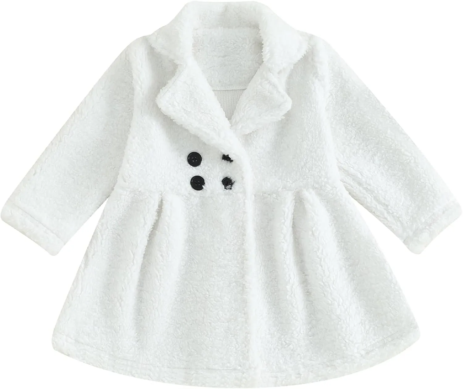 Mubineo Toddler Baby Girl Fall Winter Clothes Sherpa Trench Coat Fleece Princess Dress Coat Jacket Kids Overcoat