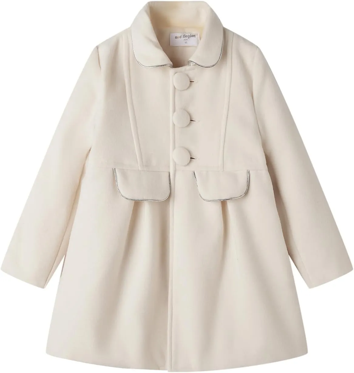 Mud Kingdom Girls Peacoat Dress Coat Faux Wool Lapel Outerwear