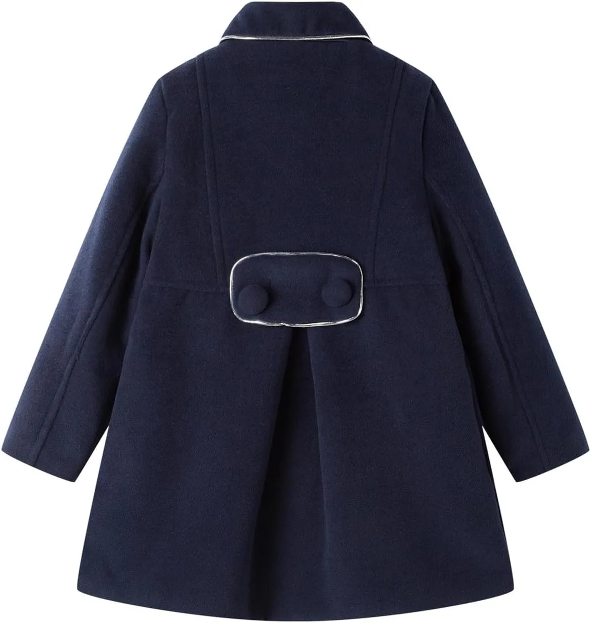 Mud Kingdom Girls Peacoat Dress Coat Faux Wool Lapel Outerwear