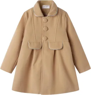 Mud Kingdom Girls Peacoat Dress Coat Faux Wool Lapel Outerwear